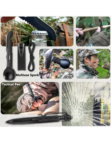 Kit de Supervivencia 37 en 1 LAFENLIN - Herramientas Camping