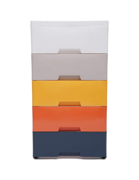 Cajonera de Plástico GMSLuu 5 Cajones Rosa 45.72x30.48x83.82 cm Cajonera de Plástico GMSLuu 5 Cajones Rosa 45.72x30.48x83.82 cm