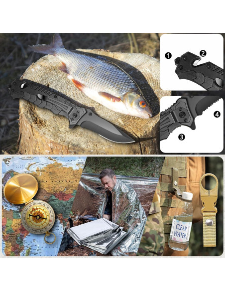Kit de Supervivencia 37 en 1 LAFENLIN - Herramientas Camping Kit de Supervivencia 37 en 1 LAFENLIN - Herramientas Camping