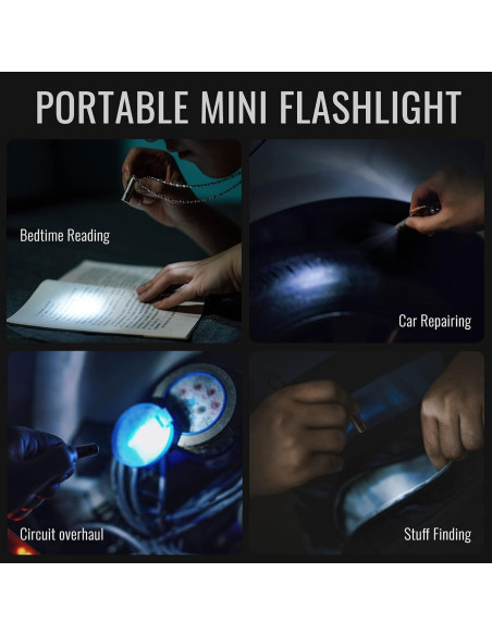 Linterna LED Mini KeyUnity KF00 de Titanio 15 Lúmenes Impermeable Linterna LED Mini KeyUnity KF00 de Titanio 15 Lúmenes Impermeable