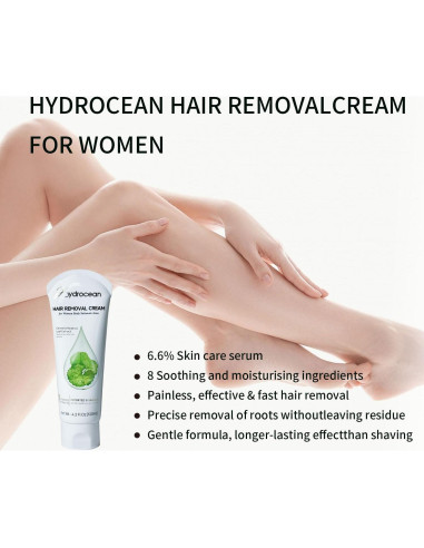 Crema Depilatoria Corporal HYDROCEAN 120ml - Indolora y Suave