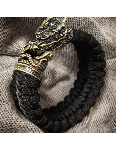 Hebillas de Paracord Dragón GeryVtee, Bronce Antiguo, 15x25x44mm