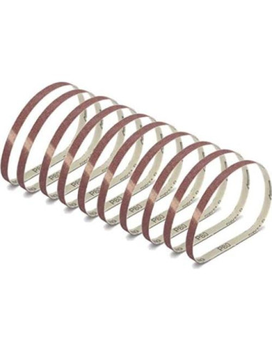 Cintas de Lijado 1/2" x 30.48 cm Zivisk 20 Piezas Granos Finos