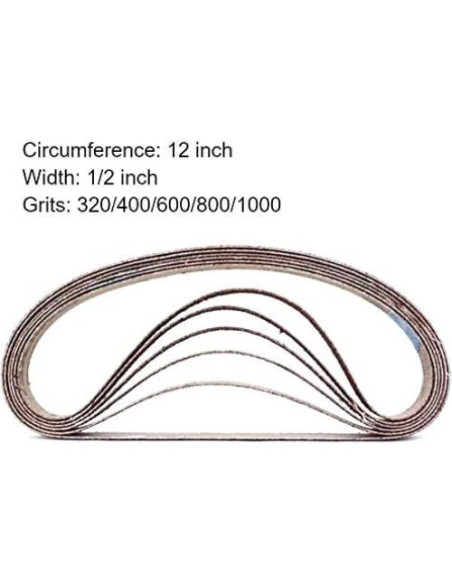 Cintas de Lijado 1/2" x 30.48 cm Zivisk 20 Piezas Granos Finos Cintas de Lijado 1/2" x 30.48 cm Zivisk 20 Piezas Granos Finos