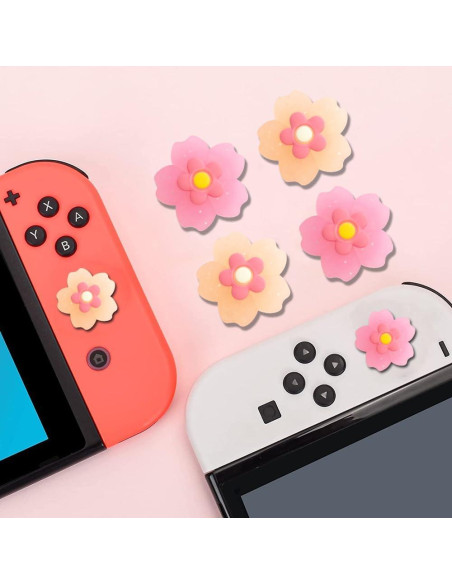 Tapas de Agarre para Joycon PERFECTSIGHT Sakura Rosa Naranja Tapas de Agarre para Joycon PERFECTSIGHT Sakura Rosa Naranja