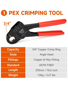 Kit de Herramientas de Crimpado PEX iCrimp IWS-1807CE 3 Piezas 2