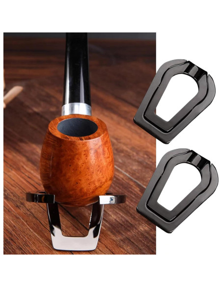 Soporte Plegable para Tubos de Tabaco DANHAN - Acero Inoxidable, Negro, Paquete de 2 Soporte Plegable para Tubos de Tabaco DANHAN - Acero Inoxidable, Negro, Paquete de 2