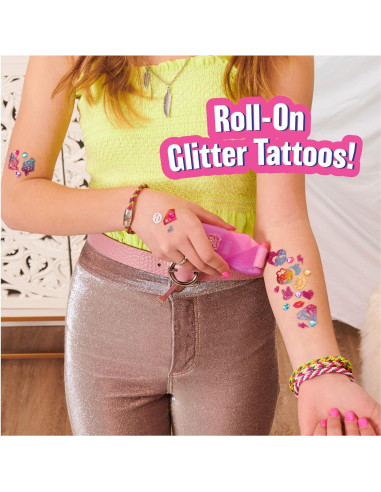 Cool Maker Arte Corporal Brillante Shimmer Me - Kit de Tatuajes Temporales