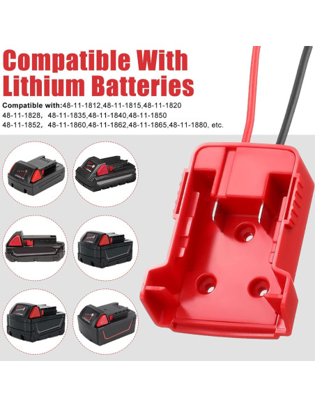 Adaptador de Batería Pickmesh 2 Paquetes Compatible Milwaukee M18 Adaptador de Batería Pickmesh 2 Paquetes Compatible Milwaukee M18