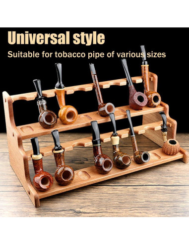 Soporte de Tubos de Tabaco de Madera PRIPRAEECK para 16 Tubos