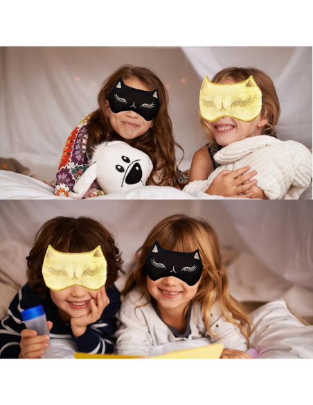 Máscara de Sueño Mukveitn para Niños - 2 Piezas Ajustables Máscara de Sueño Mukveitn para Niños - 2 Piezas Ajustables