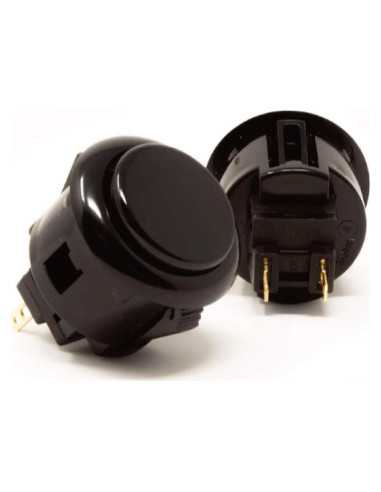 Botón de Presión Sanwa OBSF-30 30mm Negro para Joystick Arcade