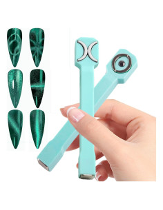 Imanes para Uñas 3 en 1 MOLILON - Efecto Ojo de Gato Cian
