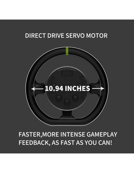 Volante de Carreras CAMMUS con Soporte y Retroalimentación - Negro Volante de Carreras CAMMUS con Soporte y Retroalimentación - Negro