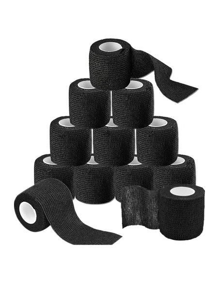 Cinta de Agarre Yuelong 12Pcs 5cm x 4.5m Negra Autoadhesiva Cinta de Agarre Yuelong 12Pcs 5cm x 4.5m Negra Autoadhesiva