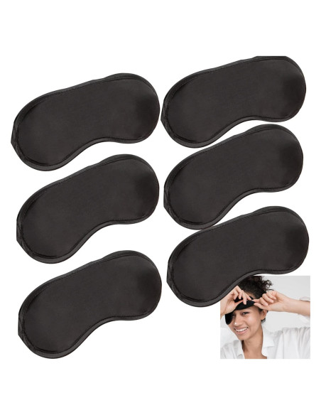 Paquete de 6 Máscaras de Ojos Vendadas Vandorla - Negro Paquete de 6 Máscaras de Ojos Vendadas Vandorla - Negro