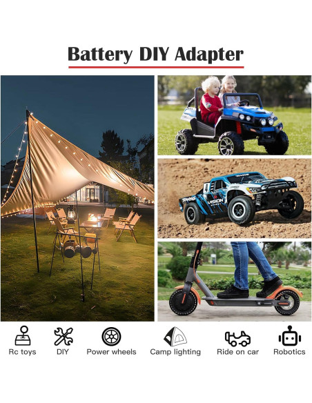 Adaptador de Batería Power Wheel CHoiKWong 3 Paquetes 18V Adaptador de Batería Power Wheel CHoiKWong 3 Paquetes 18V