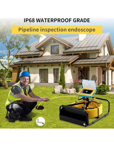 Cámara de Inspección de Drenaje FDGSAB 10M IP68 con DVR