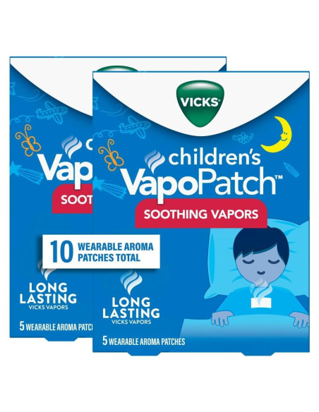 Parche Vapo Vicks para Niños - Aromático Sin Medicamento, 2 Piezas Parche Vapo Vicks para Niños - Aromático Sin Medicamento, 2 Piezas