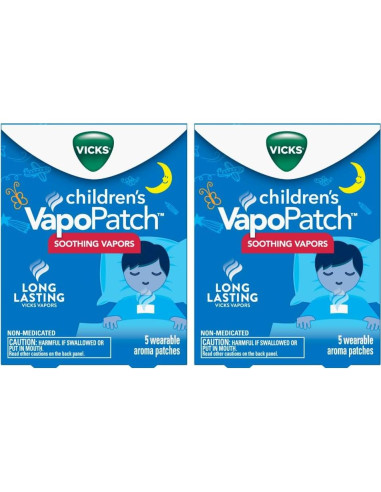 Parche Vapo Vicks para Niños - Aromático Sin Medicamento, 2 Piezas