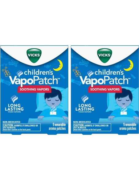 Parche Vapo Vicks para Niños - Aromático Sin Medicamento, 2 Piezas Parche Vapo Vicks para Niños - Aromático Sin Medicamento, 2 Piezas