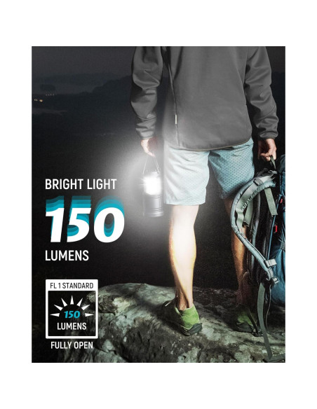 Linterna LED Plegable Lichamp A4BK para Camping 150 Lúmenes Linterna LED Plegable Lichamp A4BK para Camping 150 Lúmenes