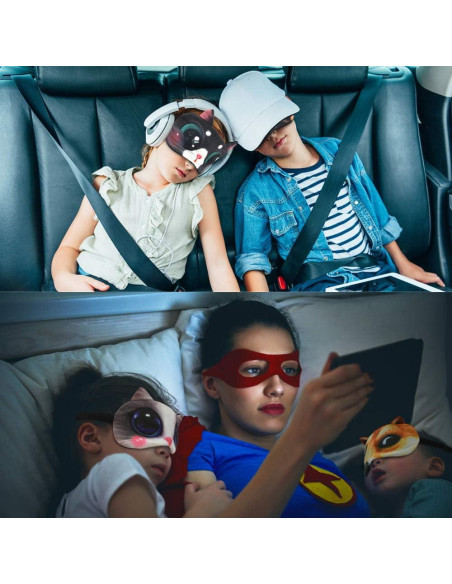 Máscara de Sueño 3D Tphon para Niños Animales 4 Paquete Máscara de Sueño 3D Tphon para Niños Animales 4 Paquete