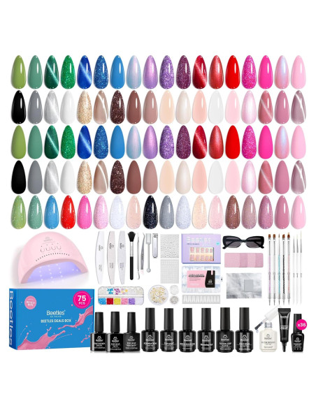 Kit de Esmalte de Uñas en Gel Beetles 75 Pcs - Brillo Salvaje Kit de Esmalte de Uñas en Gel Beetles 75 Pcs - Brillo Salvaje