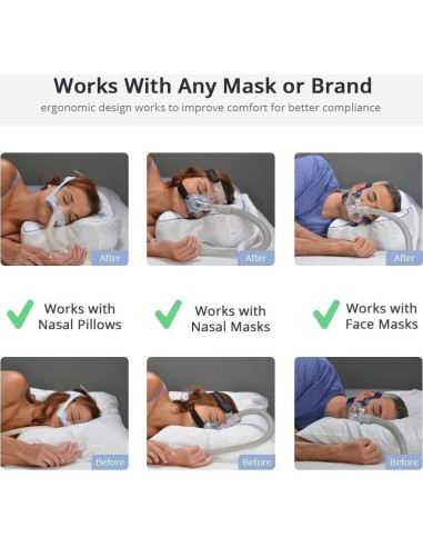 Almohada CPAPMax 2-en-1 Contour - Soporte Ajustable y Fresco