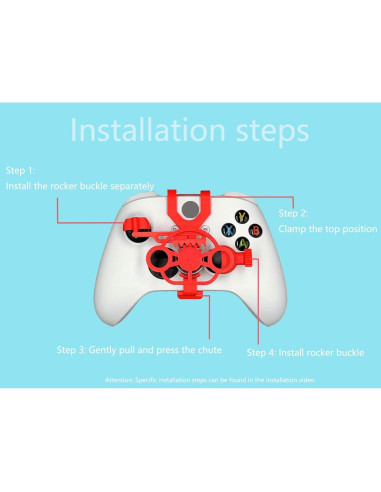 Volante Mini TXW para Controlador Xbox ONE X/S/Elite - Negro