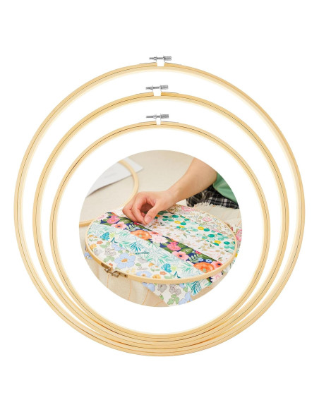Set de Aros de Bordado de Madera CroBlissful 3 Pcs 30.5/35.6/40.6 cm Set de Aros de Bordado de Madera CroBlissful 3 Pcs 30.5/35.6/40.6 cm