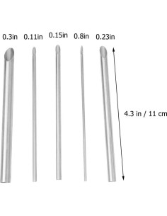 Juego de 5 Cortadores de Círculo Acero Inoxidable STOBOK 11cm 2
