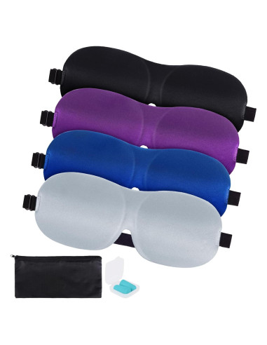 Paquete de 4 Máscaras para Ojos VEKDA con Correa Ajustable
