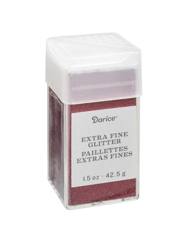 Glitter Extra Fino Granate Darice 42.5g para Manualidades