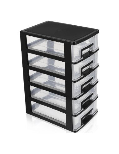 Organizador de Cosméticos Gadpiparty 5 Cajones Negro