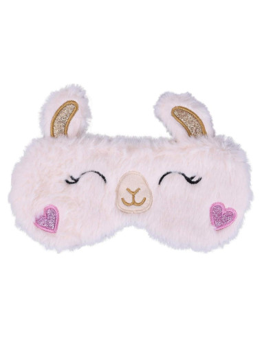 Máscara de Dormir Ulbemoll Beige Alpaca, 20cm, Peluche Suave