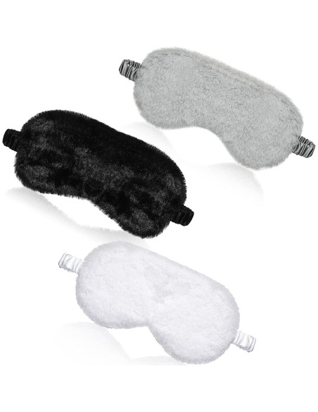 Máscaras de Ojos de Felpa 3 Pcs Yahenda - Suaves y Cómodas Máscaras de Ojos de Felpa 3 Pcs Yahenda - Suaves y Cómodas
