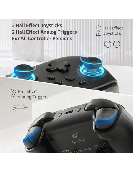 Controlador GuliKit KK3 Pro - Joysticks Hall, 1000Hz, Negro Controlador GuliKit KK3 Pro - Joysticks Hall, 1000Hz, Negro