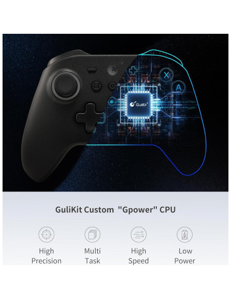 Controlador GuliKit KK3 Pro - Joysticks Hall, 1000Hz, Negro Controlador GuliKit KK3 Pro - Joysticks Hall, 1000Hz, Negro