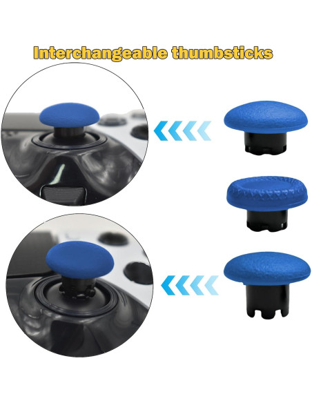 Controlador PS5 Edge Alovexiong 6 en 1 Reemplazo Thumbsticks Azul Controlador PS5 Edge Alovexiong 6 en 1 Reemplazo Thumbsticks Azul