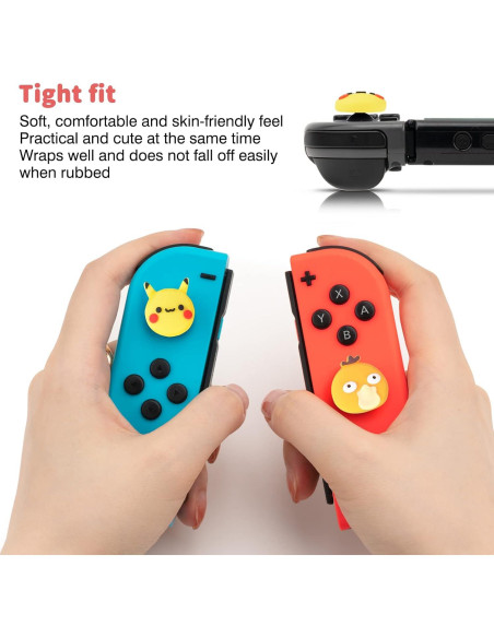 Tapas de Agarre para Pulgar DLseego Pika & Duck para Switch Tapas de Agarre para Pulgar DLseego Pika & Duck para Switch
