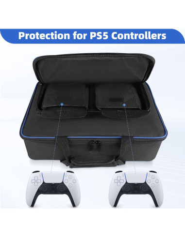 Funda de Transporte Cownmca para PS5 - Bolsa Negra 42x29x17 cm