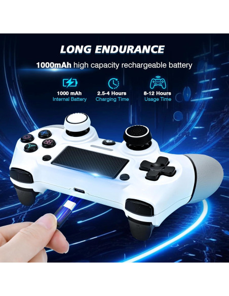 Controlador Inalámbrico EasEasy para PS4/Pro/Slim/PC 1000mAh Controlador Inalámbrico EasEasy para PS4/Pro/Slim/PC 1000mAh