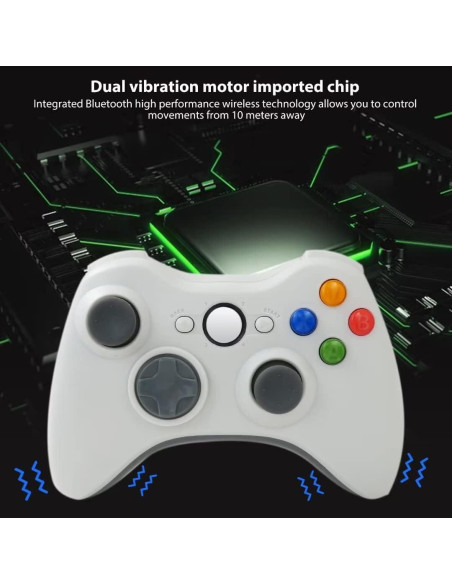 Controlador Inalámbrico 2.4GHz USonline911 para Xbox 360/PC Blanco Controlador Inalámbrico 2.4GHz USonline911 para Xbox 360/PC Blanco