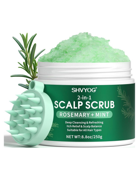 Exfoliante para Cuero Cabelludo SHVYOG con Romero y Menta 250g Exfoliante para Cuero Cabelludo SHVYOG con Romero y Menta 250g