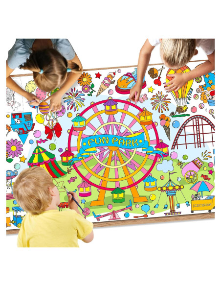 Póster Gigante para Colorear Drunze 89x183 cm Parque Diversiones Póster Gigante para Colorear Drunze 89x183 cm Parque Diversiones