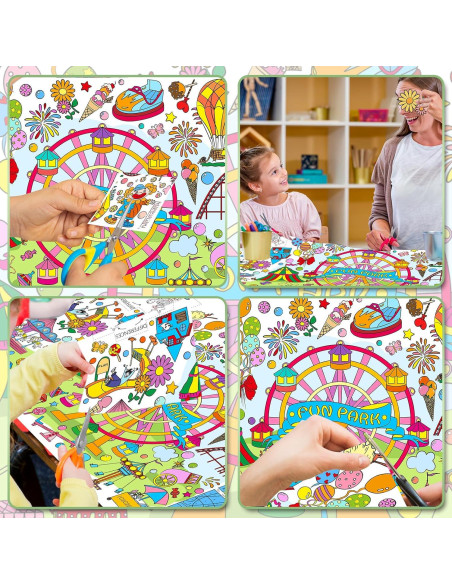 Póster Gigante para Colorear Drunze 89x183 cm Parque Diversiones Póster Gigante para Colorear Drunze 89x183 cm Parque Diversiones