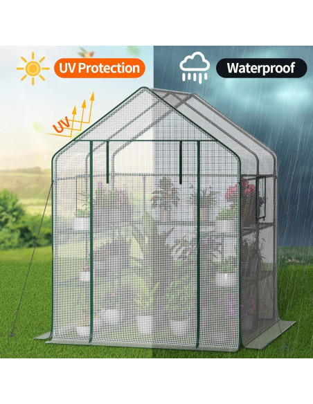 Invernadero SV School Value 10 Estantes 142x142x198 cm PE Invernadero SV School Value 10 Estantes 142x142x198 cm PE