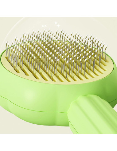 Cepillo Autolimpiante para Mascotas Myweyde 19.3cm Naranja