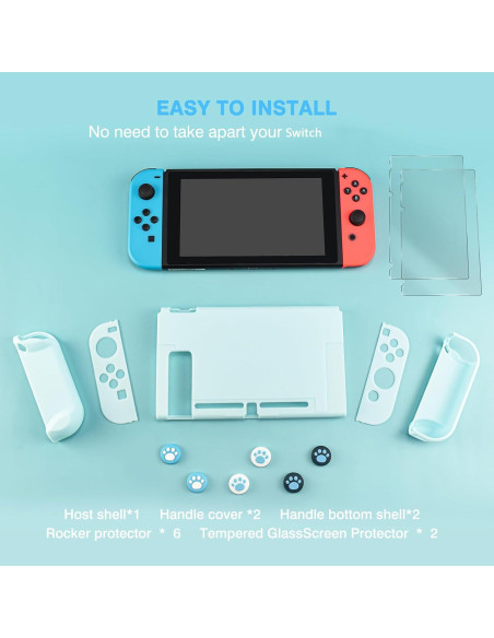 Funda Protectora DLseego para Controladores Joy-Con Switch - Azul Funda Protectora DLseego para Controladores Joy-Con Switch - Azul